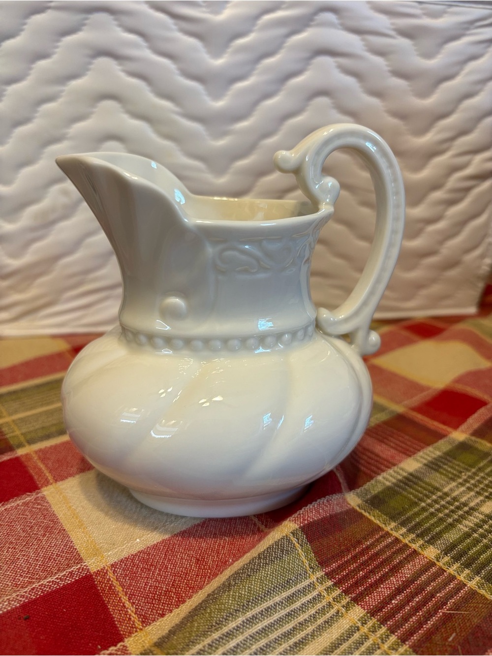 Lenox Ceramic Decorative Pitcher — Classic Home Art Accent